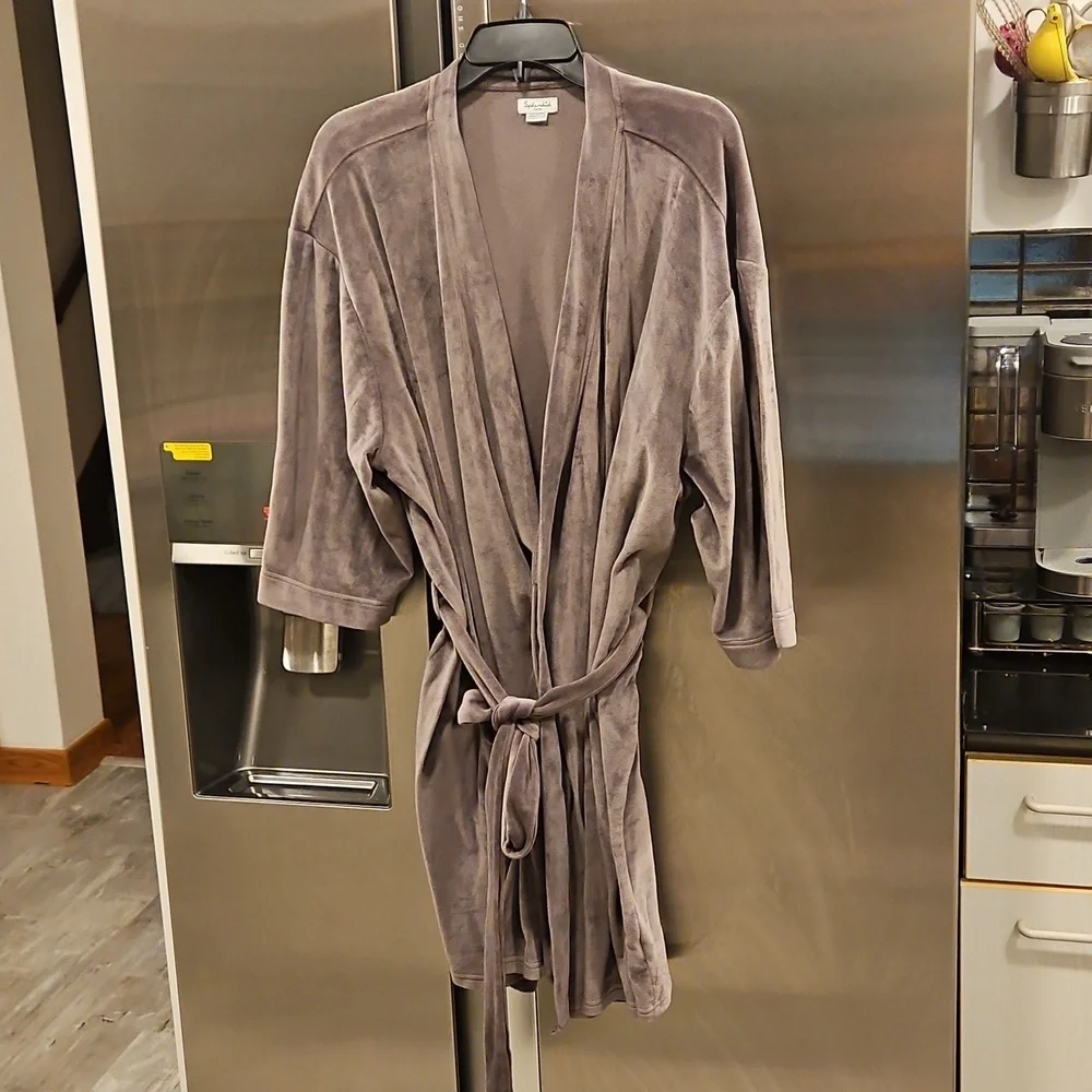 💕SPLENDID💕 Velour Robe ~ Gray 1X/3X